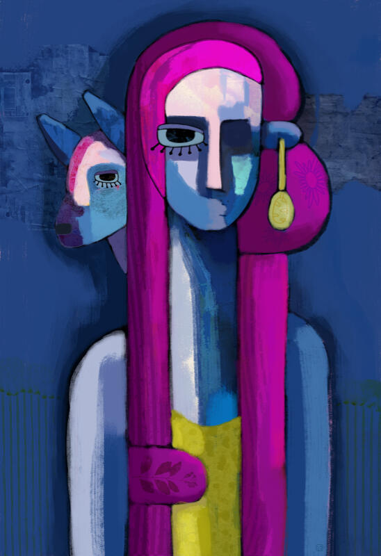 dog with human by Fabriziobeyondstudio